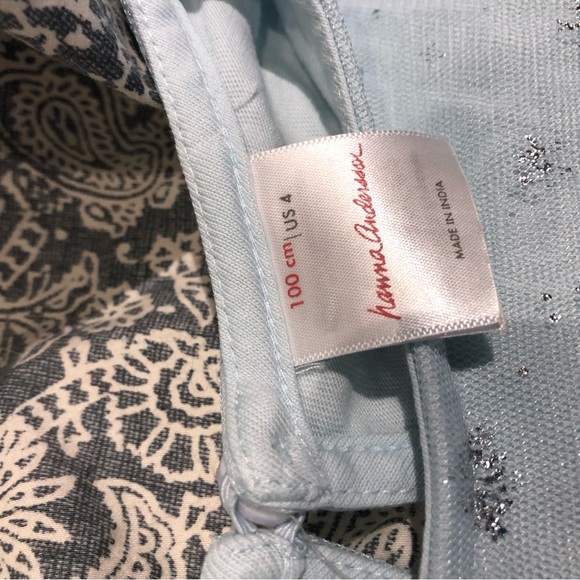 Hanna Andersson light blue silver snowflake dress tulle 4T 100 winter - Picture 3 of 3